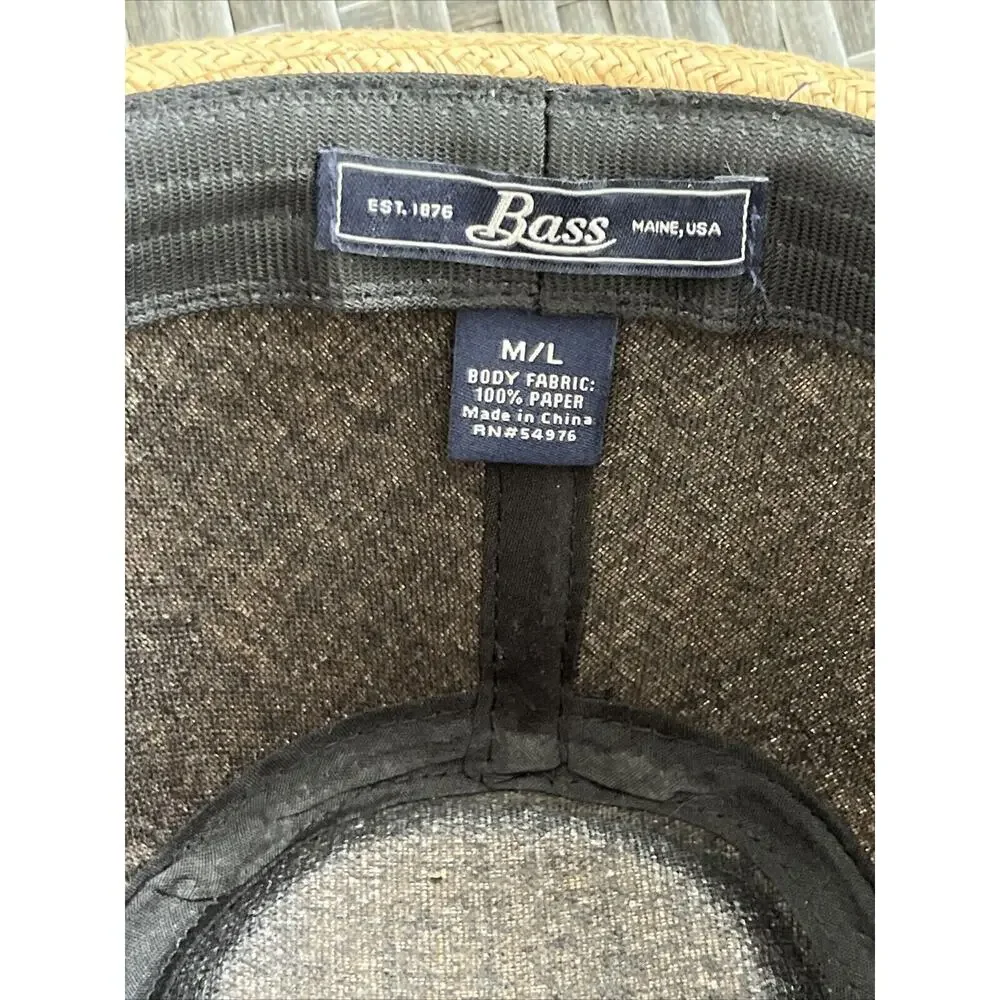 NWOT G.H. BASS & CO UNISEX PAPER FEDORA HAT SIZE M/L